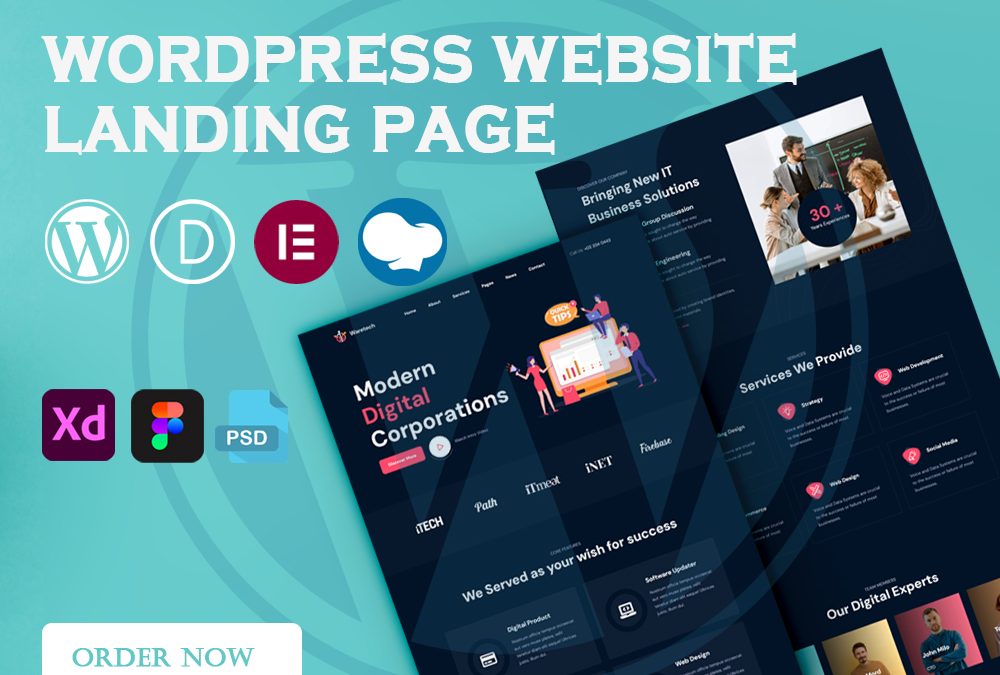 You will get Website Landing Page,Coming Soon Page, One Page Website in WordPress