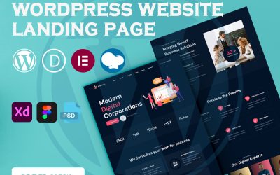 You will get Website Landing Page,Coming Soon Page, One Page Website in WordPress